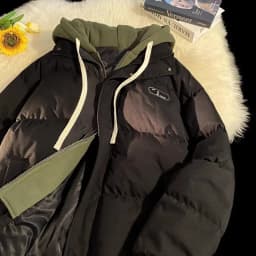 New Winter Cotton-padded Jacket Women, Two-piece Hooded Down Cotton Jacket Female Casual Warm Cotton-padded Clothing Parker Coat
