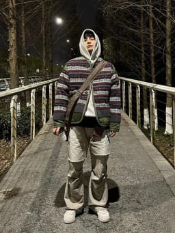 Junya Watanabe Knitted Sweater Jacket Inner Thor's Extra Fire Deer Couple Internet Famous Warm Standard Japanese Style...