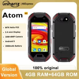 Unihertz ATOM Mini Rugged Smartphone 4GB 64GB Android 9 Octa Core 2.45 inch Unlocked Cellphone 2000mAh NFC
