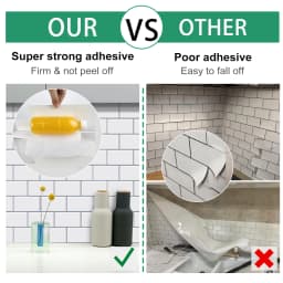 5/10 Sheets Waterproof Peel and Stick Backsplash Wall Tile for Kitchen Bathroom Easy To Clean  Room Decor Wall Decor