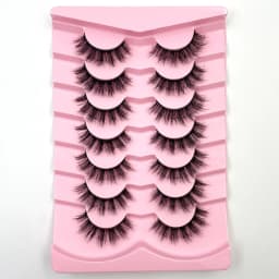 New 7 Pairs of Thick, 3D Simulation Mink Fur Fake Eyelashes Short, Dramatic Fake Eyelashes Wholesale Full Line Fake Eyelash Make