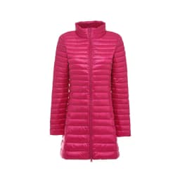 Winter Lightweight Down Jacket Women Mid Length White Duck Down Puffer Coat Woman Portable Slim Fit Fashion Outerwear JK-070