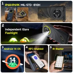 Ulefone Armor X31 4G Rugged Phone Android 14 Smartphone 6.56”12GB RAM 128GB ROM 48MP NFC Night Camera IR Blaster Global Version
