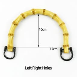 2/4Pcs Deepeel 12cm Natural Bamboo Bag Handles for Women Handbag Handle Purse Frame DIY Handmade Making Bags Replace Accessories