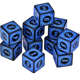 10PCS/Set Acrylic Dice Set D6 Carved Pattern Polyhedron Dice 6-sides Game Dice for RPG Dungeons and Dragons Board Game