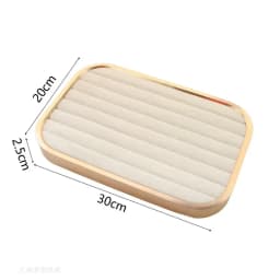 Pink Beige Gray Premium Metal Edge Inside Velvet Jewelry Tray Necklaces Rings Pendants Bracelets Storage and Display Tray