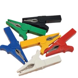 6PCS Crocodile Clips For Electrical Jumpers Insulated Safety Crocodile Clips Copper For Alligator Clip Electrical Tester Clamps