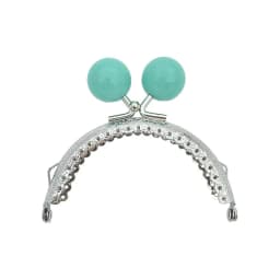 8.5/10.5cm Candy Color Beads Silver Metal Purse Frame Handle for Clutch Bag Handbag Accessories Making Kiss Clasp Lock