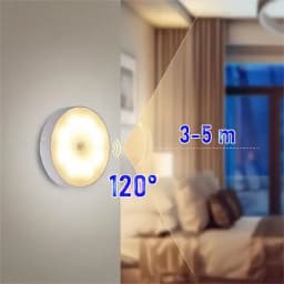 1pc Motion Sensor Night Light - Wireless LED Detector Lamp Automatic On/Off for Bedroom Staircase Closet and Room Decor