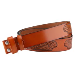 Embossed Eagle Belt No Buckle Decorative Strap