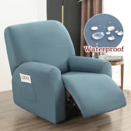 Water-resistant Recliner Covers with Pockets Stretch Reclining Chair Covers Sofa Couch Covers Furniture Protector for Pet Kids