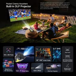 Ulefone Armor 34 Pro + Projector Rugged Phone 16GB+512GB Night Vision 6.95'' Android 15 Dimensity 7300 25500mAh 5G Smartphone