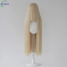 Very High Quality 600g 68 Colors 40 Inch 100cm Long Straight Cosplay Wig With Bangs Heat Resistant Hair Anime Wigs + Wig Cap