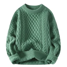 Autumn Winter Men Sweater Vintage O Neck Solid Color Mens Knitted Pullovers Loose Harajuku Mens Retro Knitting Pullover Sweaters