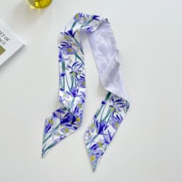 Korean green headband long small silk scarf for Women, Soft Comfort Elastic Headband, Workout Daily Casual Evening Gift Chic