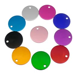 100Pcs Anodizing Aluminum Dog Tag Name Dog ID Tags for Dog Collar Personalized Pet ID Dog Name Tag Customized Engraving