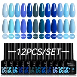 LILYCUTE 12PCs 7ml Nude Brown Red Nail Gel Polish Set Semi Permanent UV Gel For Nail Art Manicure Soak Off Gel Nail Polish Kit
