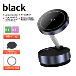 Magnetic Vacuum Suction Car Phone Holder 360° Rotating Electric Vacuum Cup Mount Universal for Car IPhone Navigation DJI Gopro