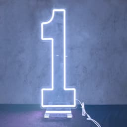Extra-Large LED Neon Numbers Sign 76cm/100cm Stand up & Wall Mounted for Birthday Wedding Celebration Party Decor