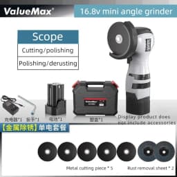 16.8V Cordless Electric Angle Grinder 9000r/min Lithium Battery Mini Polishing Grinding Machine Diamond Cutting Power Grinder