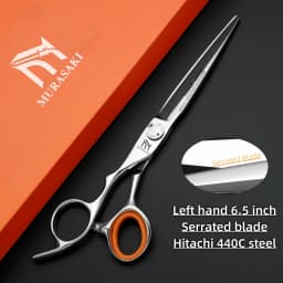 Professional Left Hand Scissors,6-6.5-6.8 inch Hair Cutting Scissors,Japanese 440C Steel,High Quality Barbershop Accessories