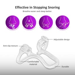 Nasal Dilators for Breathing Sleeping Reusable Internal Nostril Nose Opener 3 Sizes Anti Snoring Device for Sleeping Transparent