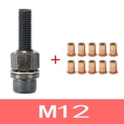 Manual Rivet Screw Riveter Rivet Nut Tool Adapter M3 M4 M5 M6 M8 M10 M12 Metal License Plate Simple Installation 11pc