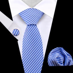 Business Tie For Men Set Necktie Cufflink Classic Handkerchief Suit For Wedding High Quality Stripe Tie Set Formal Gravata Gift
