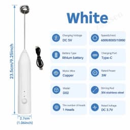 MINI Coffee Frother USB Rechargeable 3 Speeds Foam Maker Coffee Milk Mixer Electric Handle Blender Egg Beater Hot Cooking Tools