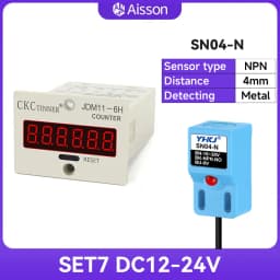 JDM11-6H 6 Digit Electronic Digital Counter Display Hall Sensor Proximity Photoelectric Switch NPN DC12-24V AC110-220V
