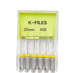 6Pcs/Pack Dental Endo Files Hand Use K Files Stainless Steel Root Canal Treatment Drills Endodontic Instruments