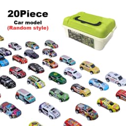 Christmas Gift 48 Pieces Alloy Racing Car Models Scale Cars Set Container Storage Toy Metal Trucks Vehicles Model for Kids