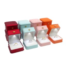 Pink/Red/Orange/Blue Pendant Box Ring Box Necklace Box For Anniversary Gifting Display
