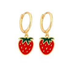 Papaya Enamel Fruit Pendant Dangle Earrings Summer Collection INS Personality Creative Fruit Charm Earrings Jewelry Gift 2025