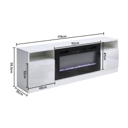 【Breeins】Recessed Electric Fireplace TV Stand with Closed Storage Home Decoration With Remote Modern