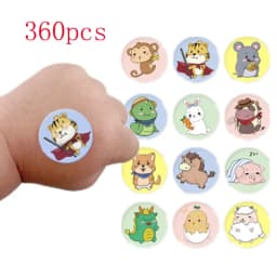 10-720pcs Cartoon Animal Pattern Band Aid Hemostasis Adhesive Bandages First Aid Emergency Kit Wound Plaster Patches for Kids