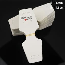 50 Pcs Jewelry Cards, Folded with Adhesive, Self-Adhesive Hanging Card, Jewelry Display Card
