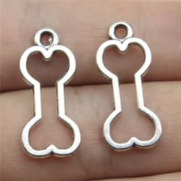20pcs Charms Bone Dog House Charms Pendants Making DIY Handmade Tibetan Bronze Silver Color Jewelry