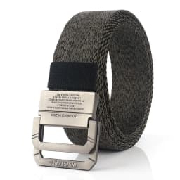 Double Loop Buckle Nylon Belt Woven Belt Versatile Casual Jeans Pant Belt for Men and Women