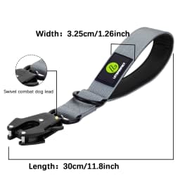 Pet Collar, Dog Neck Leash, Nylon Traffic Lead, Large Dog, Military Leash, Short Walking Rope, Metal Buckle, Puppy Accessories