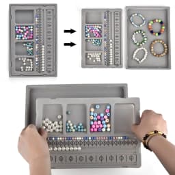 Flocked Bead Board Jewelry Making Tools DIY Bracelet Necklace Beading Organizer Jewelry Size Measuring Tool WorkBenches Tray