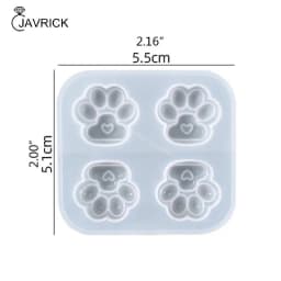 Shiny Glossy love Silicone Mold Love for Cat Paw Epoxy Resin Mold DIY Keychain Jewelry for Birthday Valentine Gift Craft