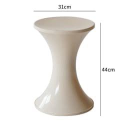Hourglass Shape Storage Foot Rest Stool for Bathroom PP Material 44x31cm End Table