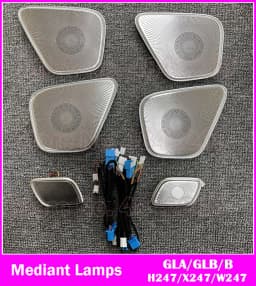 LED Dashboard Door Decorative Lamp For Benz GLA H247 B W247 GLB X247 MB 64-color Air Vent Outlet Nozzle Tweeter Ambient Light