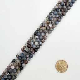 Natural Stone Purple Botswana Stripes Onyx Agate Round Loose Beads 6 8 10 MM Pick Size For Jewelry Making DIY