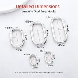 5-30pcs Oval Spring O Ring Openable 22-40mm Leather Bag Handbag Strap Buckle Connect Keyring Pendant Dog Chain Snap Clasp