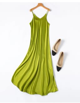 TAJIYANE 100% Mulberry Silk 21 Mommes Long Dresses Woman Summer 2025 New Satin Slip Dress Many Colors Ladies Clothes платье