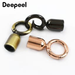 4/10/20Pcs 8mm Metal Bags Strap Buckle O Ring Spring Snap Hook for Keychain Hanging Bell Handbag End Stopper Bag Accessories