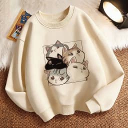 Funny Cat Hoodie Pullover Kids Cat Design Children's Sweatshirt Cute Hoody for Boys Girls Autumn Spring Casual Hoodies