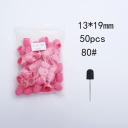 50PCS Green Nail Sanding Caps Bands With Rubber Drill Polishing Nail Art Rotating Remove Burrs Manicure Pedicure Accessory Tool